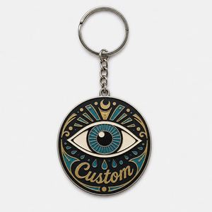 Wholesale High Quality Custom <b>Keychains</b> Eye Pattern Chains Abstract Art <b>Personalized</b> Trendy Decor Key Rings - Product Image 3