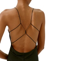 Robe décontractée pour femmes à la mode personnalisée Robes sexy à bandoulière et à lacets dans le dos