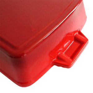 Nouvel Ensemble de Pots et Casseroles en <span class=keywords><strong>Fonte</strong></span> Émaillée Antiadhésive Rouge Multifonctionnel, Incluant une Poê<span class=keywords><strong>le</strong></span> Durable et une Cocotte pour une Double Cuisson - Product Image 6