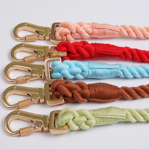 Commercio all'ingrosso di alta qualità fatto a mano in cotone solido colorato corda per cani guinzaglio personalizzato mani libere di più colori guinzaglio cane guinzaglio corda per cane - Product Image 5
