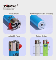 Vente chaude Classique Silex Briquets Feuerzeug Fumer Logo Personnalisé Cuisine Flamme Briquet Cigarette Mince En Vrac Grande Taille Briquets