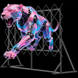 Mur vidéo géant 4x8 avec ventilateurs d'hologramme 3D de 65cm, affichage holographique immersif pour événements et festivals touristiques à grande échelle - Product Image 1