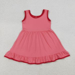 Vestido Infantil de Verano con Estampado de Rayas, Estilo Boutique, con Volantes, Corte en A, para Niñas Pequeñas, Venta al Por Mayor, Ropa Casual para Hermanas - Product Image 4