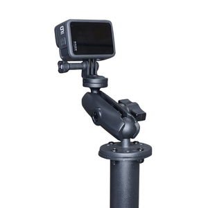 VIN Mounts 1 " <b>Drill</b>-Down Mount with Double <b>Socket</b> Arm with Action Camera <b>Adapter</b> Compatible with Ram Mounts - Product Image 1