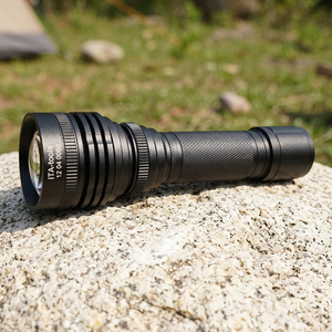 500LM LED <b>Rechargeable</b> Flashlight with IP66 Waterproof 100M Beam Distance Zoomable Type-C Cord Included - Product Image 1