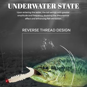 Señuelo de pesca de plástico blando para pesca en aguas profundas, tipo Swimbait, con cola de aguja anti-enredos, de TPR, para grandes especies. - Product Image 4