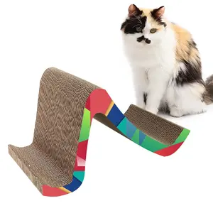 Mode desain unik cakar kucing dengan kertas horoskop bergelombang dan kardus ruang santai terbuat dari wol dan kertas kotoran kucing - Product Image 3