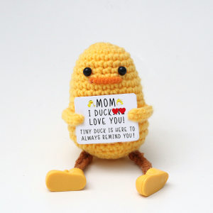 Animaux en peluche en crochet faits main, canard positif tricoté, avec cartes positives, cadeaux <span class=keywords><strong>de</strong></span> Noël pour hommes et femmes - Product Image 6