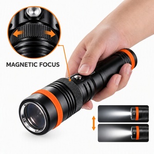 Torcia Subacquea Ricaricabile USB in Lega di Alluminio con Logo Personalizzato, 750 Lumen, Zoom Regolabile e <span class=keywords><strong>Ricarica</strong></span> Magnetica - Product Image 1