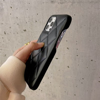 CHAOYIDIAN NOUVEAU 2026 Coque de téléphone Macaron à carreaux couleur unie avec grande découpe pour iPhone 17 16 Pro 15 14 13