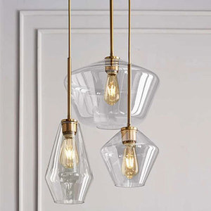 Sang trọng treo đèn cung cấp bán buôn Scandinavian trần nhà bếp đảo thả ánh sáng lịch thi đấu kính màu bóng ánh sáng mặt dây chuyền - Product Image 2