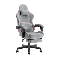 Fauteuil de bureau ergonomique à faible MOQ, inclinable et réglable, avec coussin épais, pivotant et relevable, avec repose-pieds
