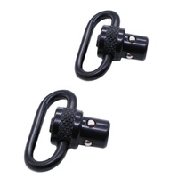 Bouton poussoir tactique QD pivotant durable de 1 "en acier inoxydable noir avec accessoires de chasse avec logo personnalisé