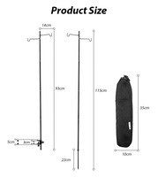 AG RTS Nouveau support de lampe de camping pliable Portable léger en alliage d'aluminium Lanterne Stand Outdoor Lamp Standing