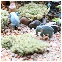 Mini dessin animé simulation éléphant 3d miniature micro-paysage décoration maison petit ornement
