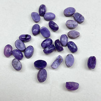 En gros Charoïte naturelle taille ovale, cabochon ovale facetté, pierre précieuse artisanale pour bague DIY, CABS& CUTTING gemstone