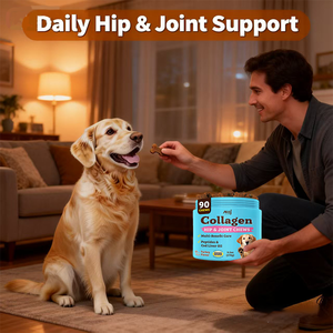 Suplemento Masticable <span class=keywords><strong>de</strong></span> Colágeno Multi-Beneficios <span class=keywords><strong>para</strong></span> la Salud <span class=keywords><strong>de</strong></span> las Mascotas, con Péptidos, Aceite <span class=keywords><strong>de</strong></span> Hígado <span class=keywords><strong>de</strong></span> Bacalao y Cartílago, <span class=keywords><strong>para</strong></span> la Cadera y las Articulaciones <span class=keywords><strong>de</strong></span> Perros - Product Image 4