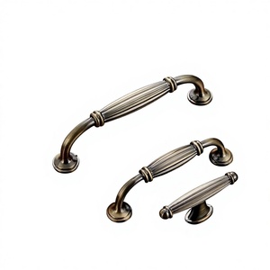 Manijas Antiguas de Aleación de Zinc Sólido Estilo Americano para Gabinetes de Cocina y Cómodas - Forma Rectangular, Fácil Instalación, para Dormitorio y Baño - Product Image 1