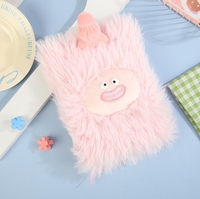 Bloc-notes en peluche Carnet de notes moelleux Petit Monstre Manuel Mignon Dessin Animé Carnet de notes en peluche Planificateur Animal Journal en peluche Cadeau Filles