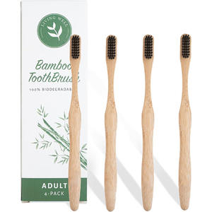 Çevre dostu doğal ahşap organik mikro Nano bambu kıl diş fırçası hassas diş etleri için ekstra yumuşak bambu diş fırçaları - Product Image 3