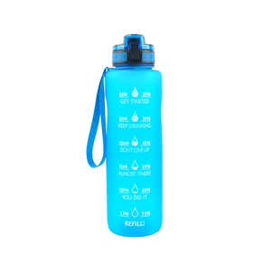 Botella <span class=keywords><strong>de</strong></span> <span class=keywords><strong>Agua</strong></span> Motivacional <span class=keywords><strong>de</strong></span> 1000 ml con Marcador <span class=keywords><strong>de</strong></span> Tiempo, Tapa Abatible y Correa <span class=keywords><strong>de</strong></span> Transporte para Gimnasio, Viajes y Actividades al Aire Libre - Product Image 3