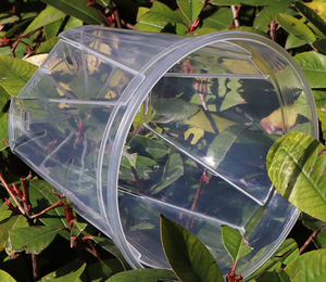 Transparent Plastic Garden <b>Pots</b> Planter with Saucer, Plant <b>Pot</b> Nursery Drainage Hole <b>for</b> House Plants, <b>Herb</b>, Flowers - Product Image 4