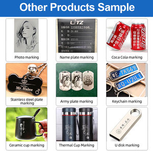 Machine de gravure laser à fibre métallique avec pince rotative anti-vibration, table rotative portable pour marquage - Product Image 5