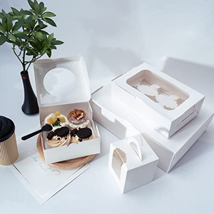 กล่องมินิคัพเค้กแบบกำหนดเอง กล่อง 12/24 ช่อง ดีไซน์สีน้ำตาลขาว - Product Image 4