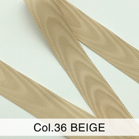 Ruban en polyester 100% imprimé moiré beige ZIMEX 38 mm, haute ténacité, modèle 94732, pour sacs et vêtements