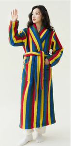 Otoño e invierno nueva bata hermosa de lana de coral grueso para hombres y mujeres, albornoz largo, <span class=keywords><strong>pijama</strong></span> de <span class=keywords><strong>pareja</strong></span>, antiestático - Product Image 6