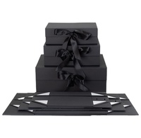 Boîtes cadeaux pliables plates en stock avec fermetures magnétiques en carton boîtes cadeaux en papier