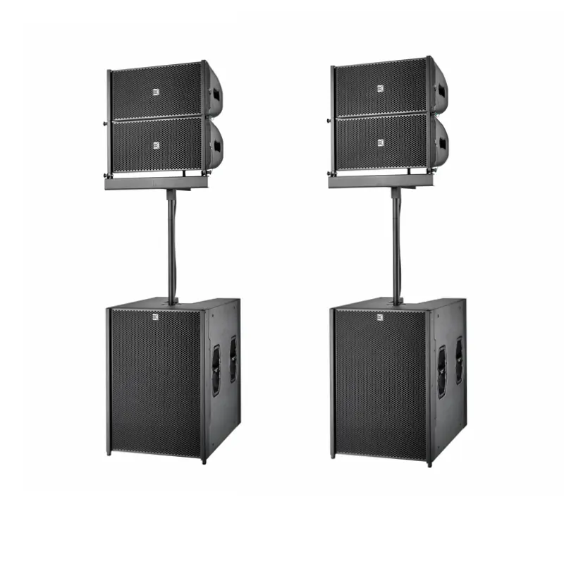 양방향 라인 어레이 스피커 전문 시스템 야외 콘서트 사운드 오디오 모바일 무대 장비 라이브 쇼 HDPE 캐비닛 앰프