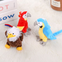 Porte-clés en peluche 4 pouces (10 cm) en forme d'oiseau (perroquet, aigle), petits charms, mini animaux en peluche, jouets promotionnels, vente en gros