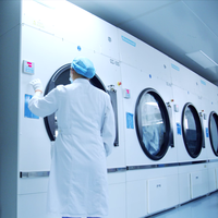 Séchoir industriel textile à vapeur électrique/gaz/GPL de 15 kg à 100 kg, machine à sécher le linge de 35 kg avec nettoyage à la vapeur, nouveau modèle