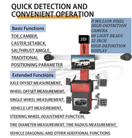 Alignement à quatre roues de voiture 3D de haute qualité avec ensemble complet d'accessoires et certification CE Machine d'alignement de roue automatique