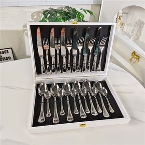 Classic 24 Piece Gold Stainless Steel Cutlery <b>Set</b> for Gift <b>Weeding</b> Party - Product Image 1