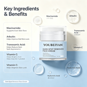 Creme Facial OEM com Colágeno e Ácido Salicílico para Remoção de Manchas Escuras, Sardas, <span class=keywords><strong>Melasma</strong></span> e Espinhas - Clareador e Redutor de Poros - Product Image 3