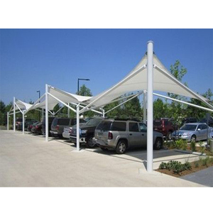Structure de parking en PVC PVDF ignifuge et résistante aux flammes, personnalisable, à structure tendue et à cantilever - Product Image 2