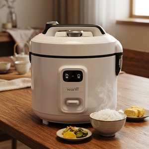 Cuiseur à riz 6L pour la cuisine domestique, grande capacité avec tasse graduée, cuillère et cuiseur vapeur - Product Image 1