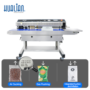 FRP-1120WH Hualian Horizontal Nitrogênio Gás Flushing Impressão Contínua Banda Máquina Seladora para Snack Nut Seafood - Product Image 2
