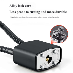 Cadenas en câble d'acier recouvert de PVC pour armoires, fenêtres, vélos, meubles, gymnases et ateliers avec 3 clés métalliques - Product Image 6
