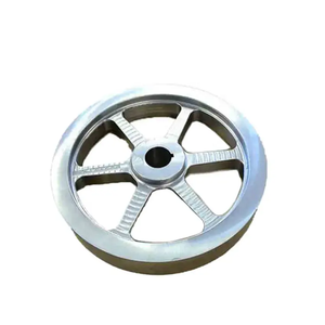 Volant d'inertie en fonte pour générateur d'énergie, certifié ISO, sur mesure, avec poulie et couvercle de regard en fonte, fabrication en fonderie - Product Image 1