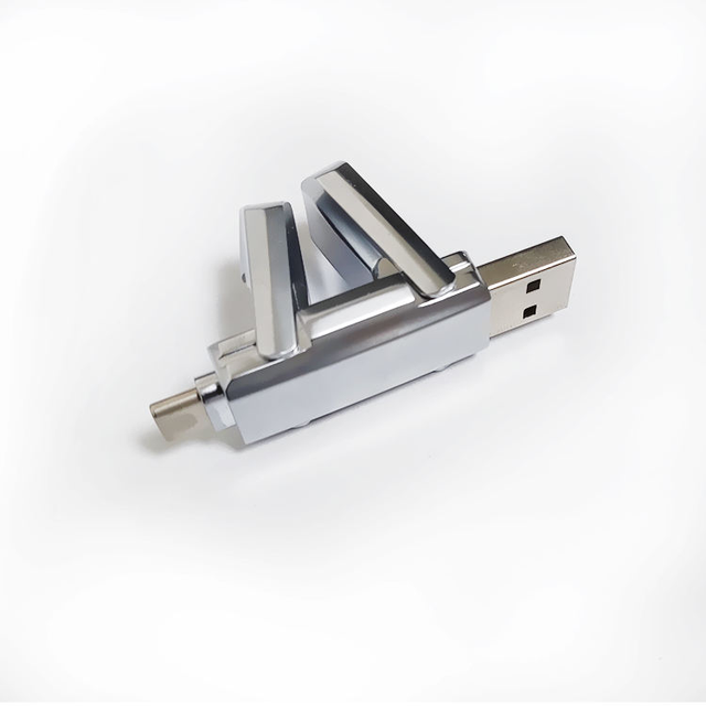 2026 New Metal 2 in 1 USB Flash Drive OTC Type C+USB Interface 16GB 32GB 64GB 128GB Pendrive Personalized USB Stick Wholesale