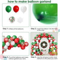 Décorations de Noël de luxe personnalisées en gros pour la maison, ornements blancs et rouges, fournitures de décoration de Noël, ensemble de guirlandes de ballons