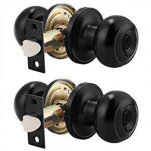 Probrico 2Pack Exterior <strong>Door</strong> <strong>Knob</strong> Key <strong>Black</strong> Modern Keyed Ambidextrous <strong>Door</strong> Lock 2-Year Warranty Easy Installation Stylish - Product Image 2