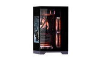 LY OEM ODM desain baru kabinet PC Casing komputer layar Lcd Casing PC Gaming dengan Panel depan LCD
