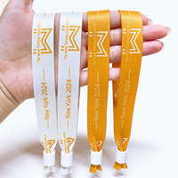Bracelets promotionnels personnalisés avec logo pour événements, modèle à boucle de verrouillage à usage unique, expédiés en 7 jours