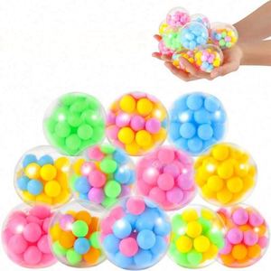 Wholesale Colorful Rainbow Squishy Squeeze Ball Stress Relief <b>Fidget</b> Toy - Product Image 1