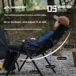 شينتريب 05 سلسلة قابلة للطي أربعة مستوى قابل للتعديل كرسي التخييم في الهواء الطلق متعددة النقاط دعم كرسي في الهواء الطلق - Product Image 5