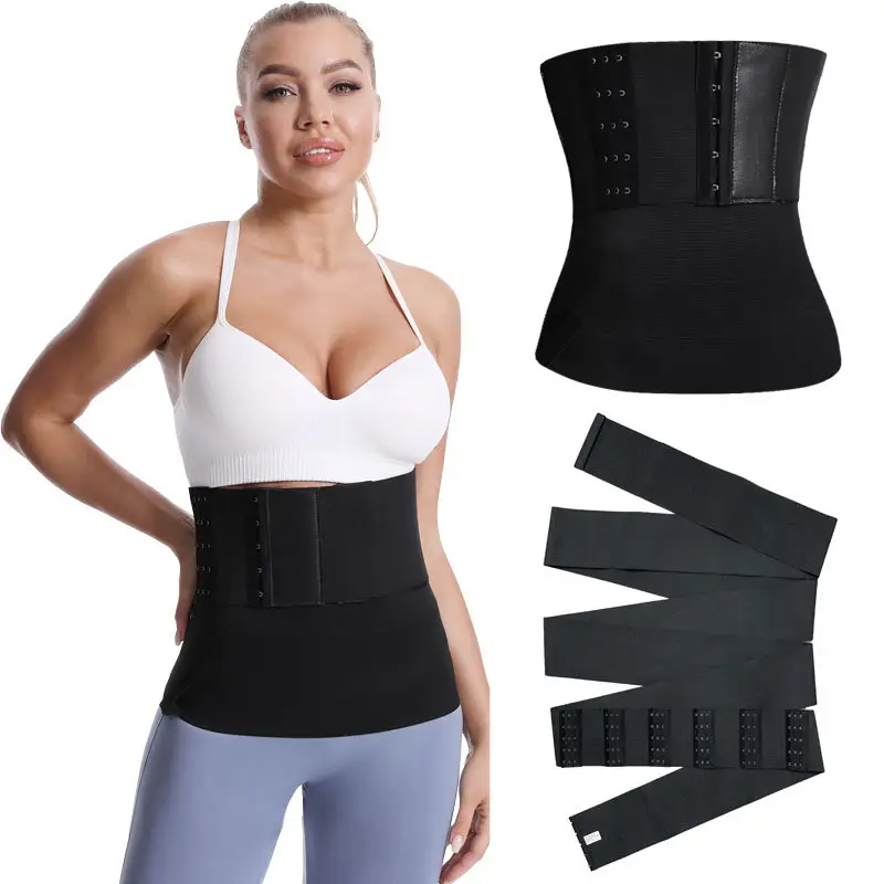 Custom Logo Women Tummy Trimmer Control Belt Waist Trainer Wrap Seamless Invisible Lose Weight Waist Band Wrap For Stomach